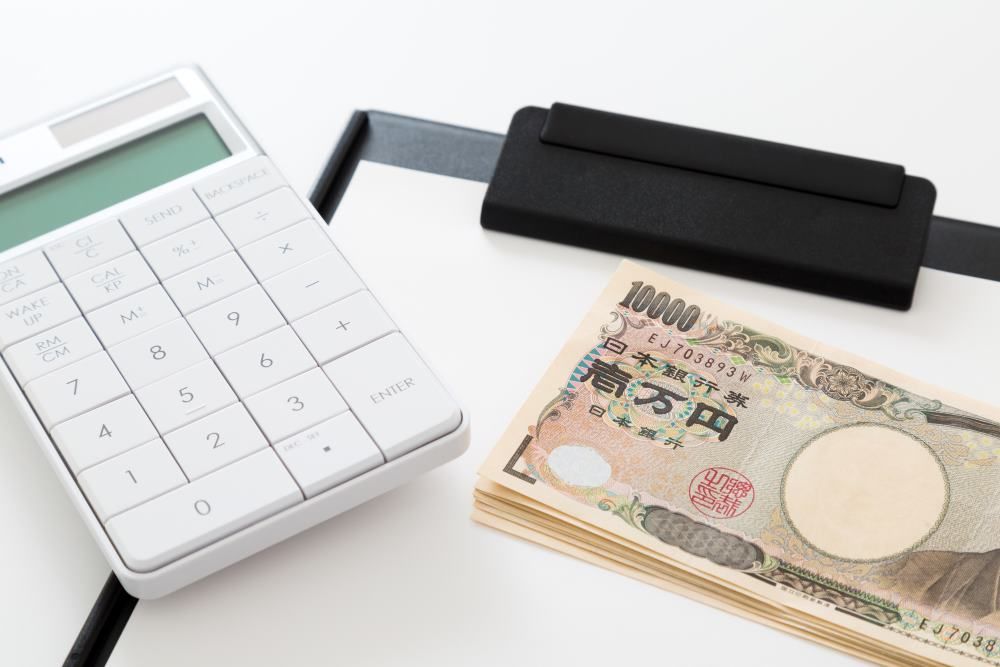 計算機、お金、相続税