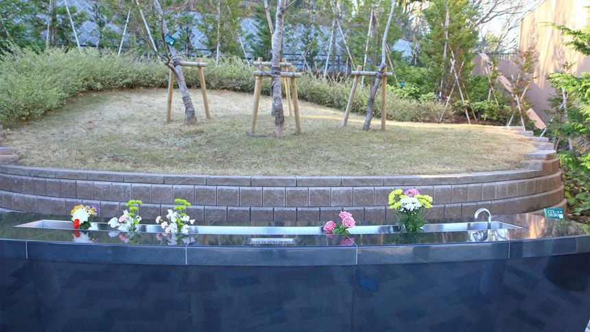 樹木葬の霊園の様子