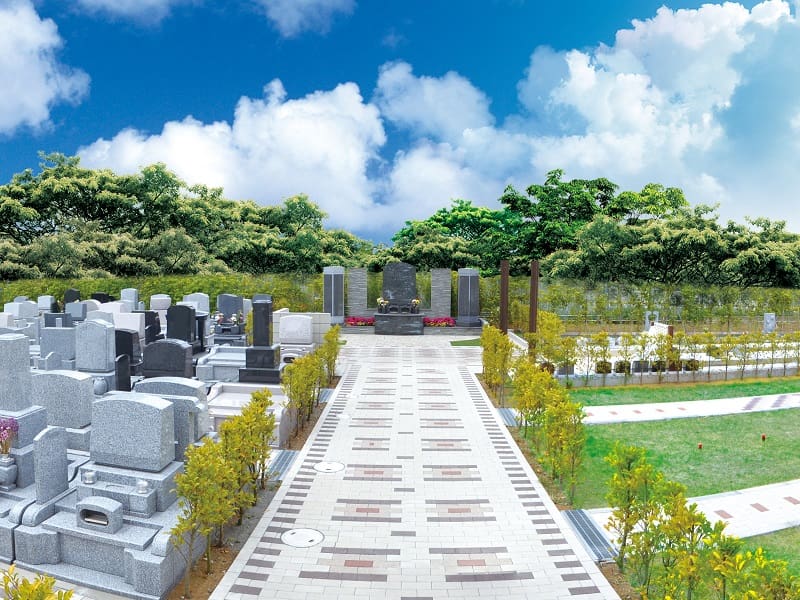 墓地公園ならしのガーデンパークの園内風景